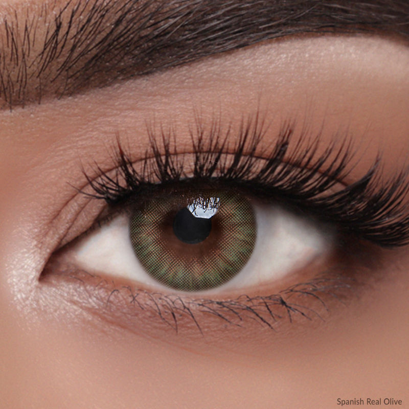 OLens Spanish Real Monthly Coloured Contact Lenses Olive (4.50