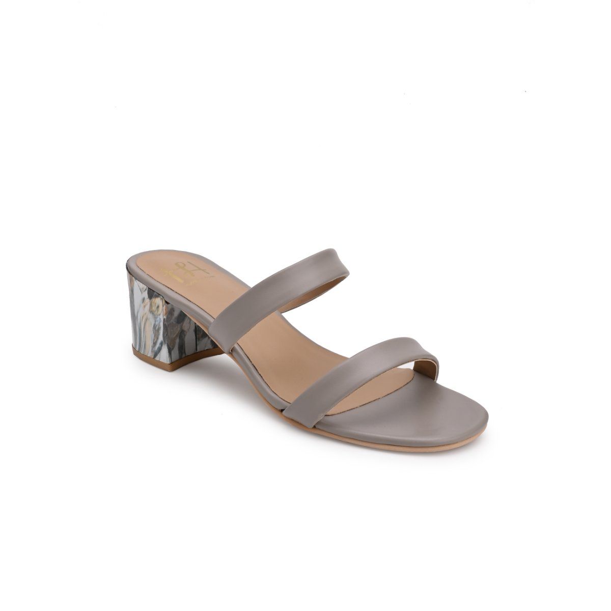 Hydes N Hues Heels Grey Solid Sandal-Block Heel For Women: Buy Hydes N Hues Heels  Grey Solid Sandal-Block Heel For Women Online at Best Price in India | Nykaa