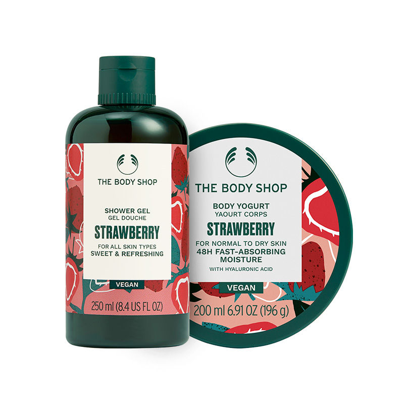 The Body Shop Strawberry Shower Gel & Yogurt Combo