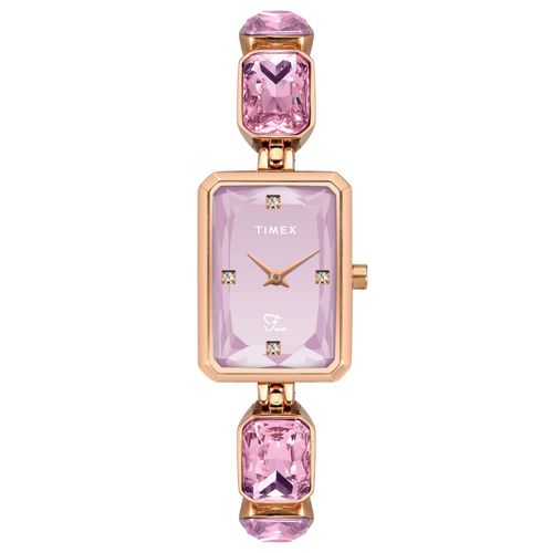 Buy Timex Fria Women Pink Rectangular Analog Watch TWEL16906 Online