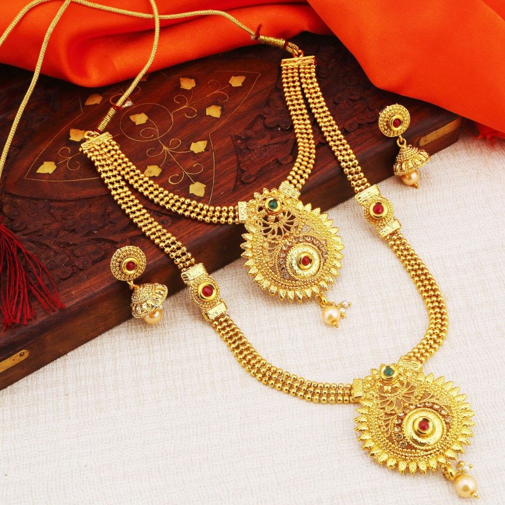 wedding necklace set gold with price