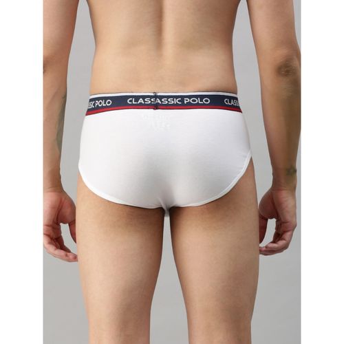 Classic Polo Men's Modal Solid Brief | Scarce - White