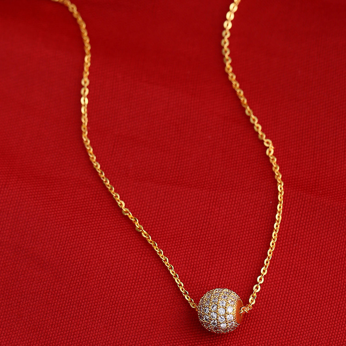 Wholesale simple design small ball 14k gold plated silver 925 necklace  women From m.alibaba.com