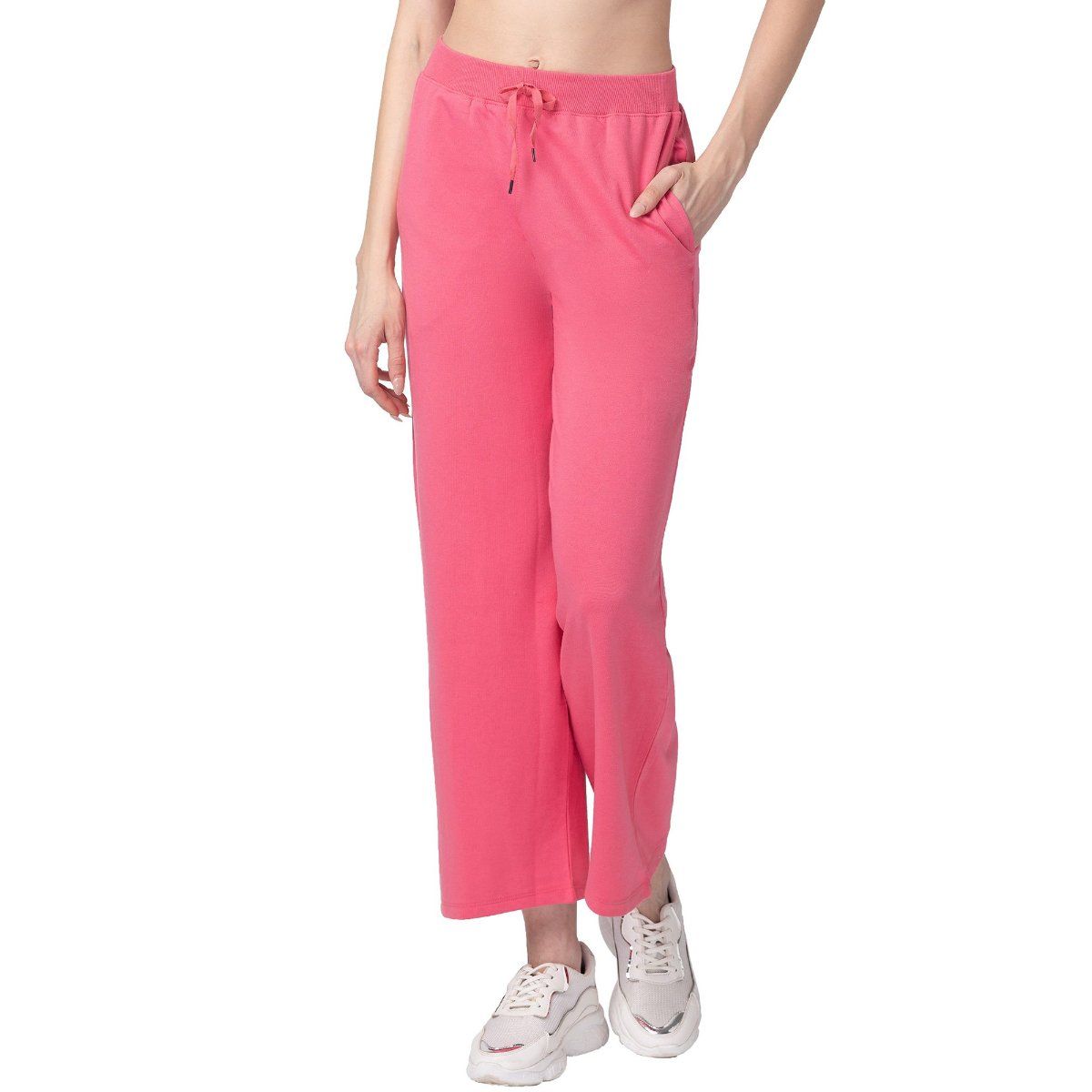 Buy PINK STRAIGHT HIGHRISE CARGO JEANS for Women Online in India