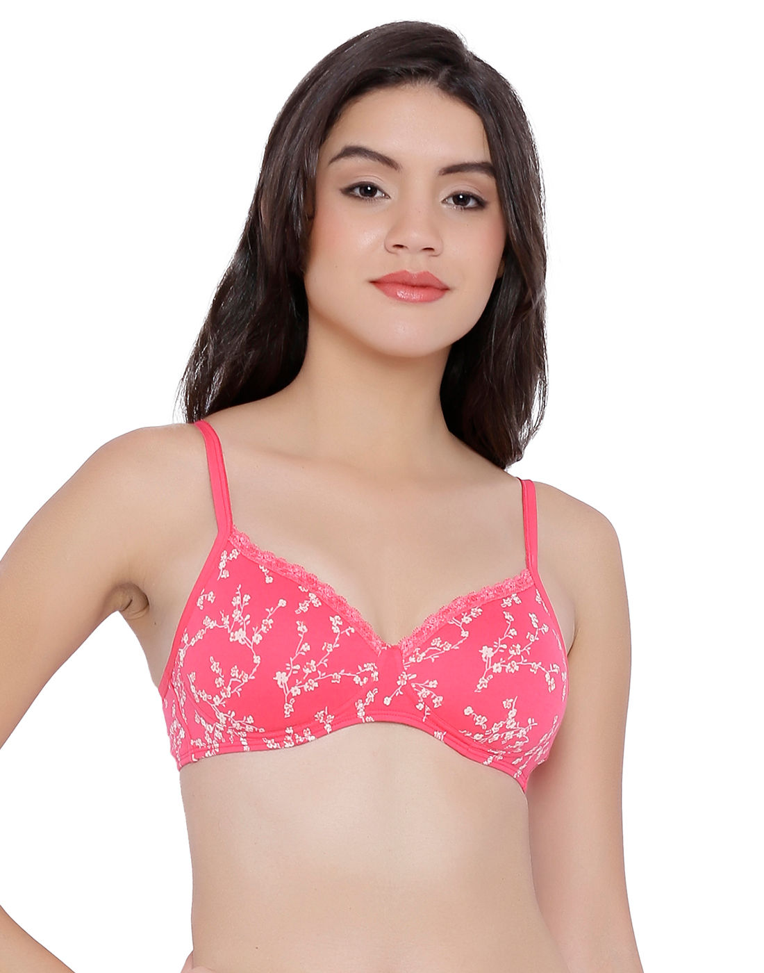 Buy Amante Cotton Casuals Padded Non-Wired T-Shirt Bra - Pink (40D) Online