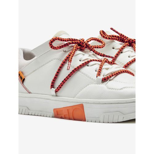 7-10 702 White & orange low-top sneaker 45