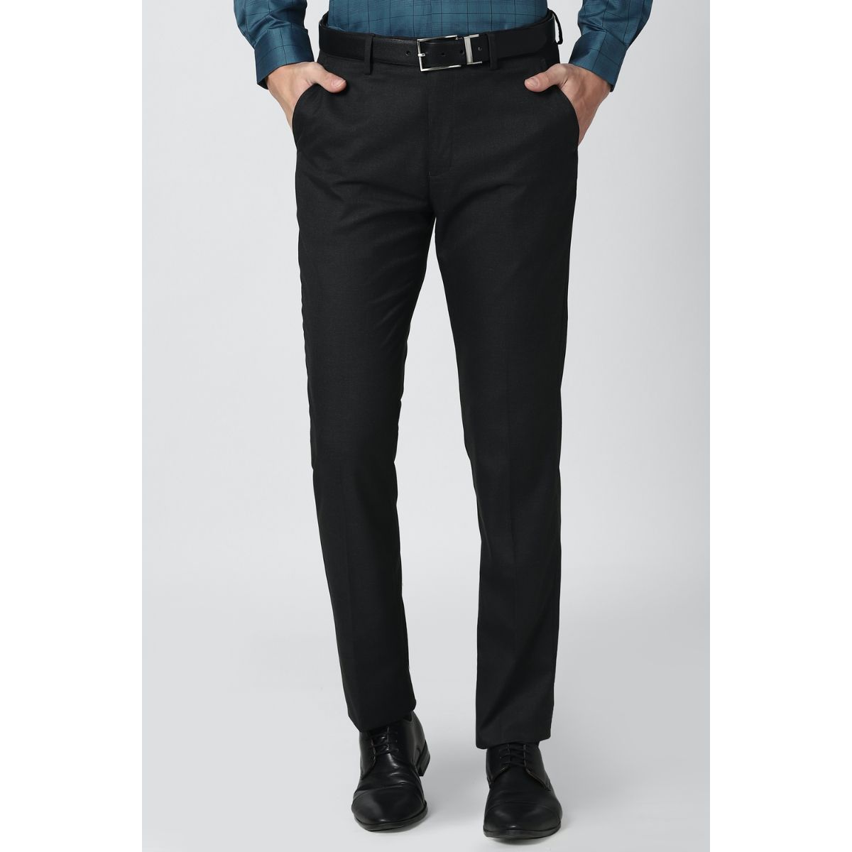 Buy Pesado Men Solid Black Formal Trousers Online at Best Prices in India -  JioMart.
