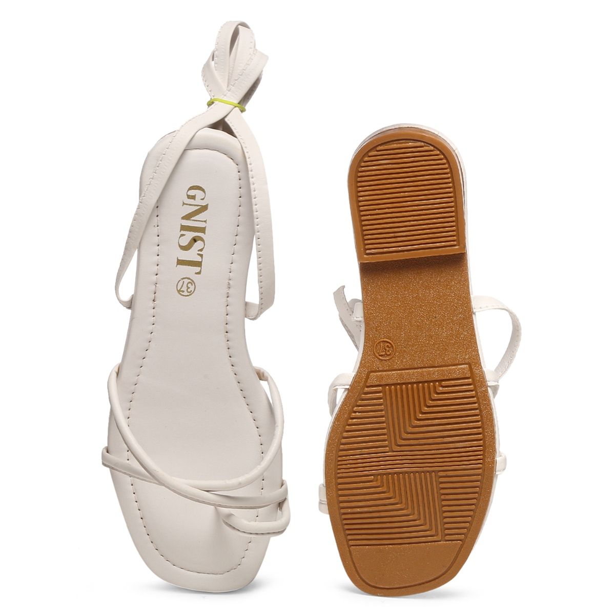 Buy LUNA BLU Ivory Strappy Sling Back Wedge Sandals from Westside