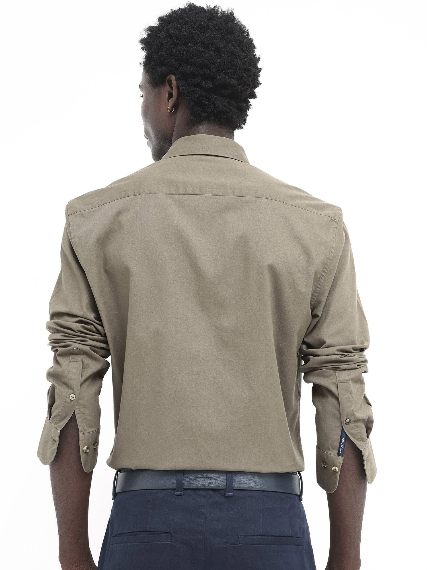 Buy Rare Rabbit Men Khaki Solid Casual Shirt Online