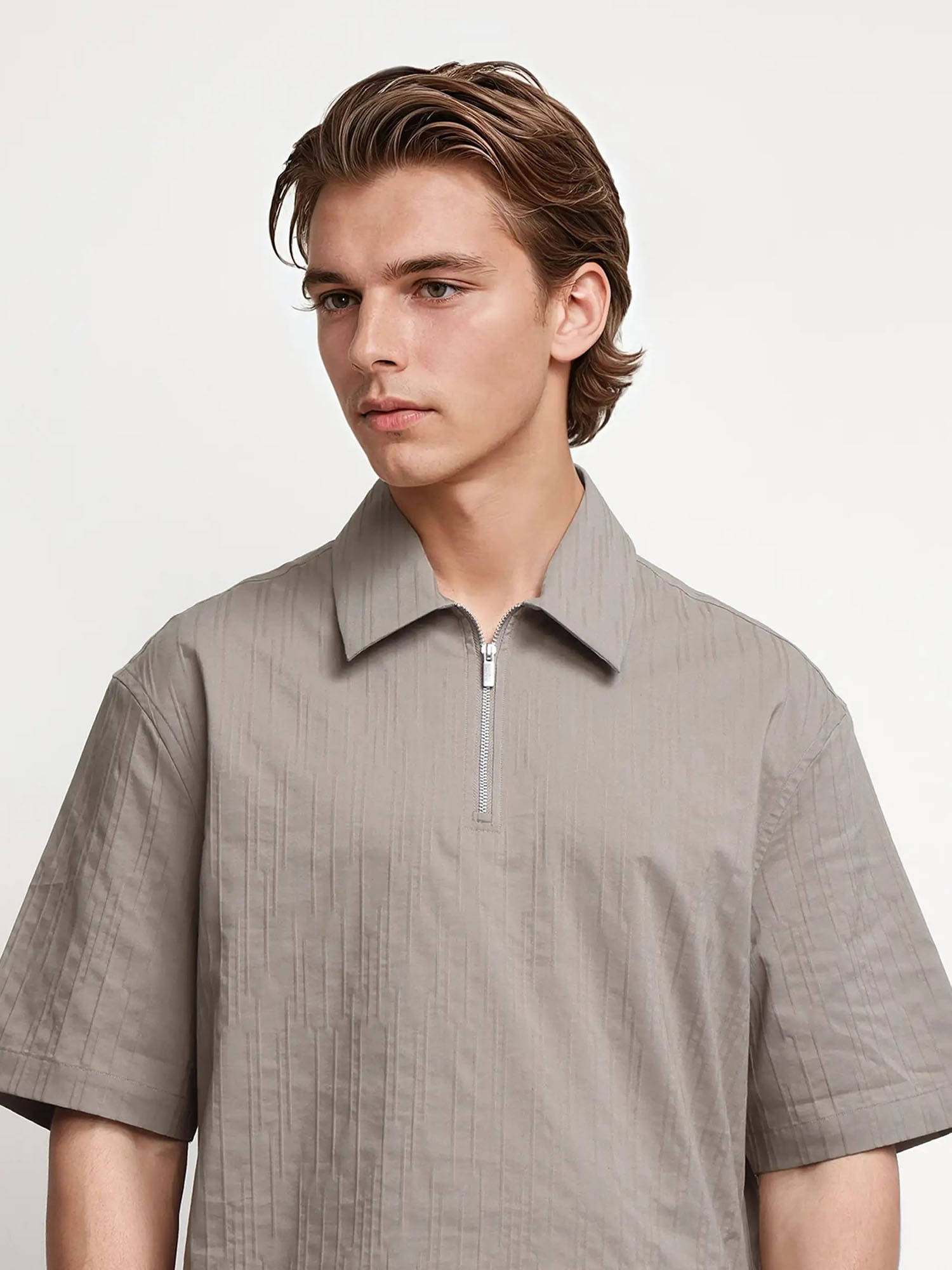 Buy Rare Rabbit Men Grey Self Design Casual Shirt Online