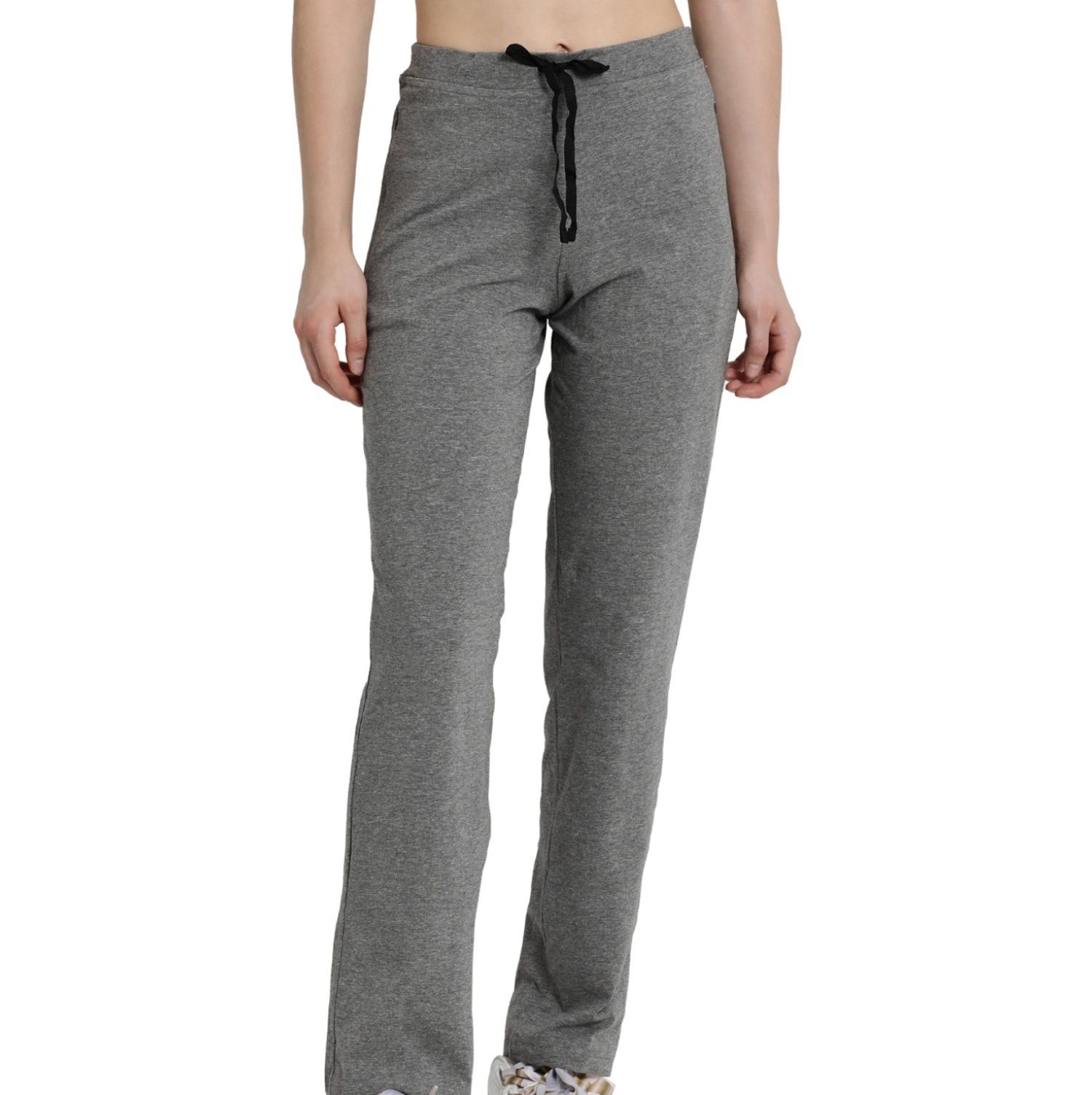 Buy Enamor Women Regular fit Cotton Solid Track pants - Grey Online at 40%  off. |Paytm Mall