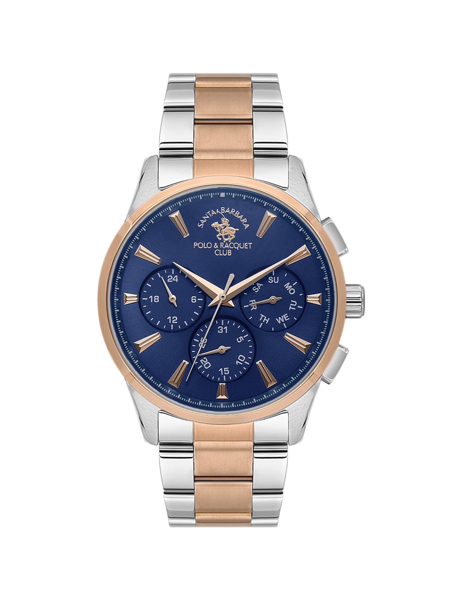 Santa Barbara Polo & Racquet Club Men Quartz Blue Dial Analog Watch - SB.1.10648-7 (M)
