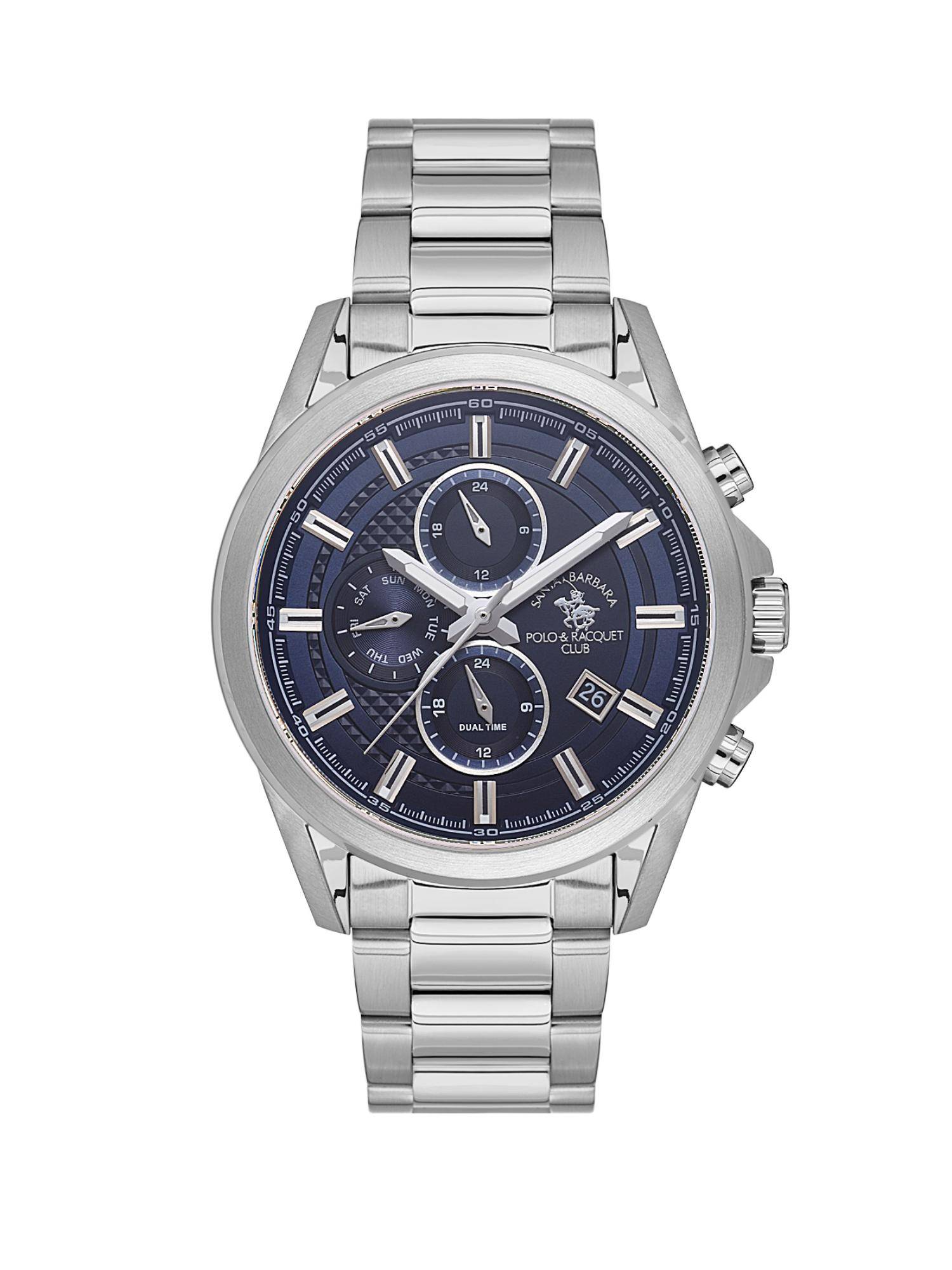 Santa Barbara Polo & Racquet Club Men Quartz Blue Dial Analog Watch - SB.1.10675-2 (M)