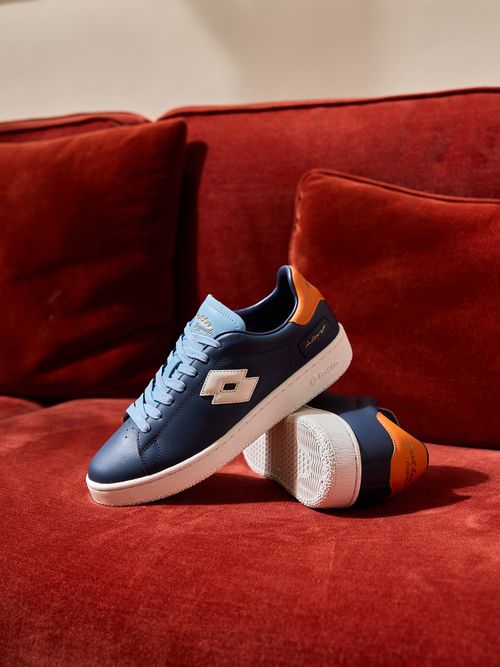 Buy LOTTO Autograph OG Navy Blue Leather Sneakers for Men Online