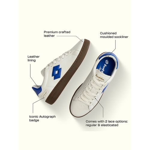 Buy LOTTO Autograph OG White Leather Sneakers for Women Online