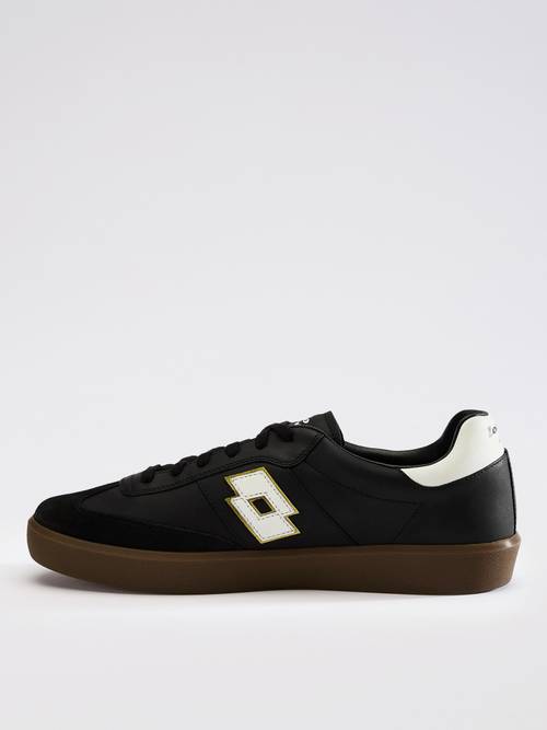 Buy LOTTO Brasil Select OG Black & White Leather Sneakers  display picture 2