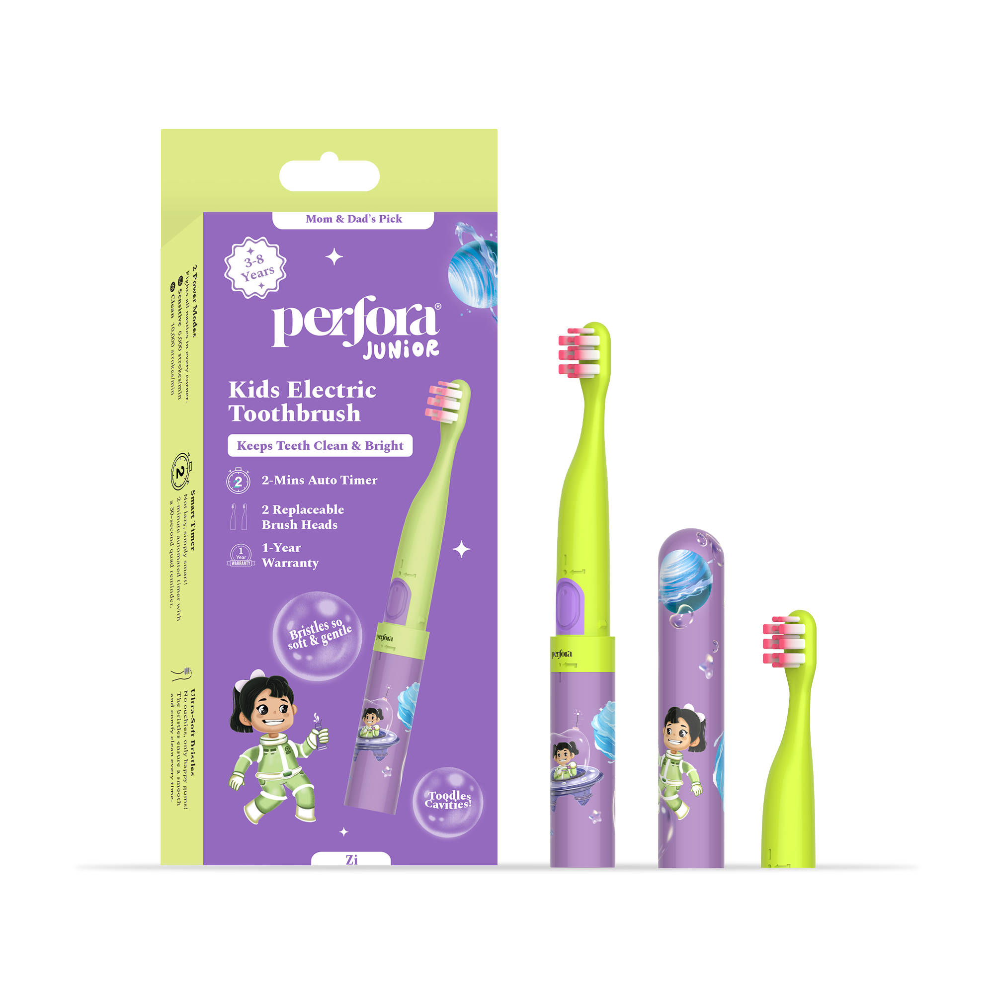 Perfora Zi Kids Electric Toothbrush - Girl