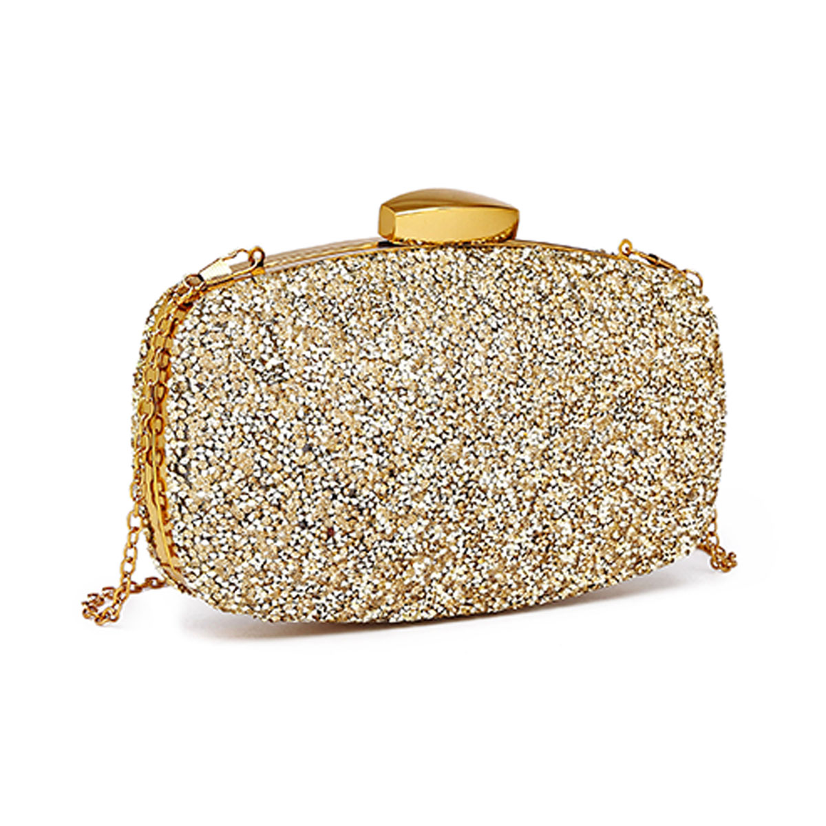 Diana Korr Rhinestone Detail Spark Clutch - Gold: Buy Diana Korr ...