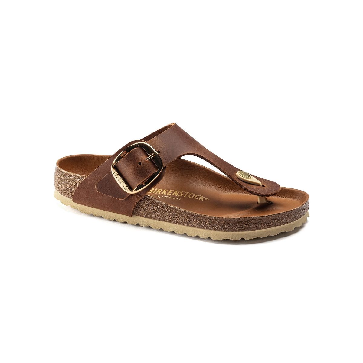 Buy Birkenstock Gizeh Big Buckle Natural Leather Brown Regular