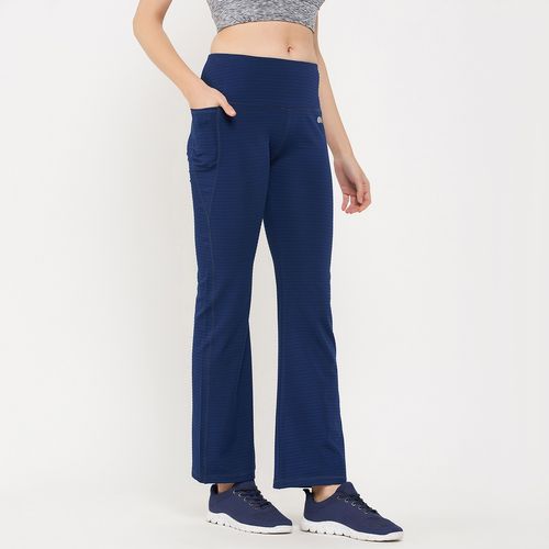 Buy CLOVIA Comfort Fit High-Waist Flared Yoga Pants in Midnight