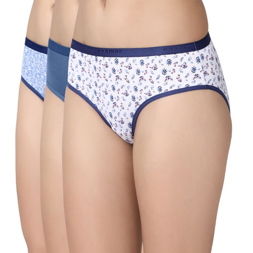 Buy Enamor CR02 Mid Waist Cotton Panty-Pack of 3 - Multicolor Online