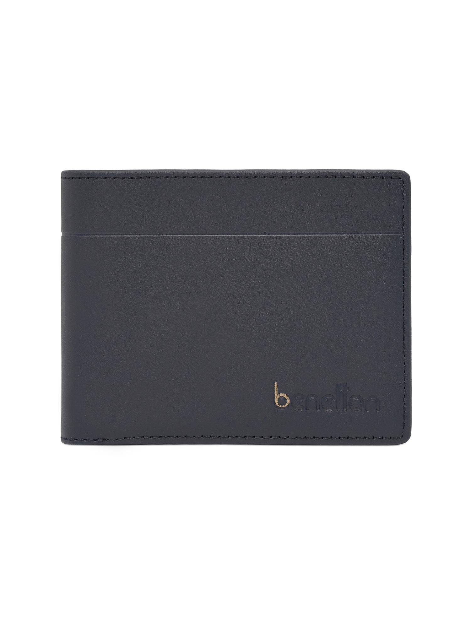 United Colors of Benetton Mens Leather Global Coin Gweru Wallet - Navy Blue