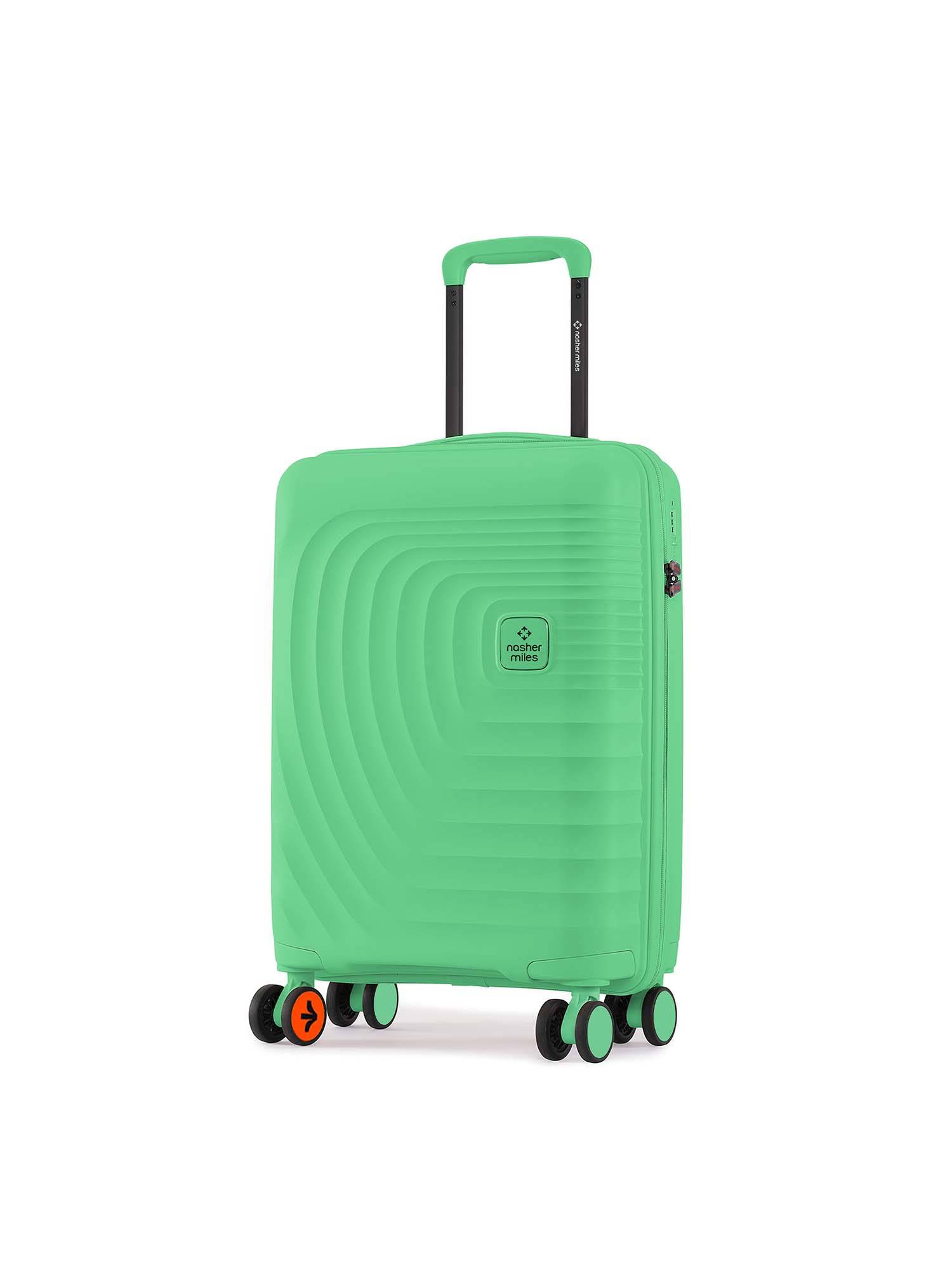 Buy Nasher Miles Boston Green Hard-Sided Polypropylene Trolley Bag
