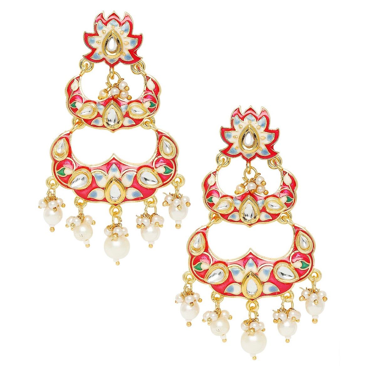 Lotus Motif Meenakari Belt main image 0