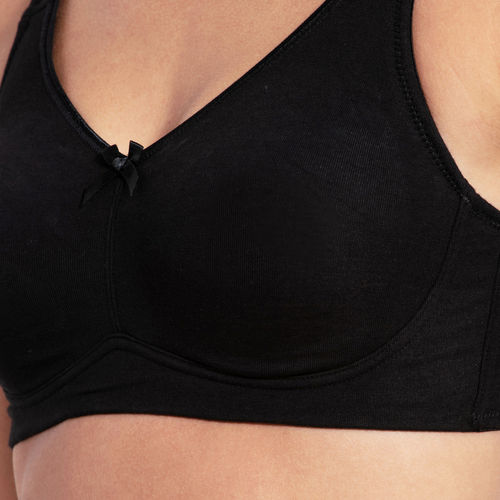 Buy Women's Wirefree Non Padded Super Combed Cotton Elastane Stretch Full  Coverage Everyday Bra with Concealed Shaper Panel and Broad Fabric Straps -  Skin FE41