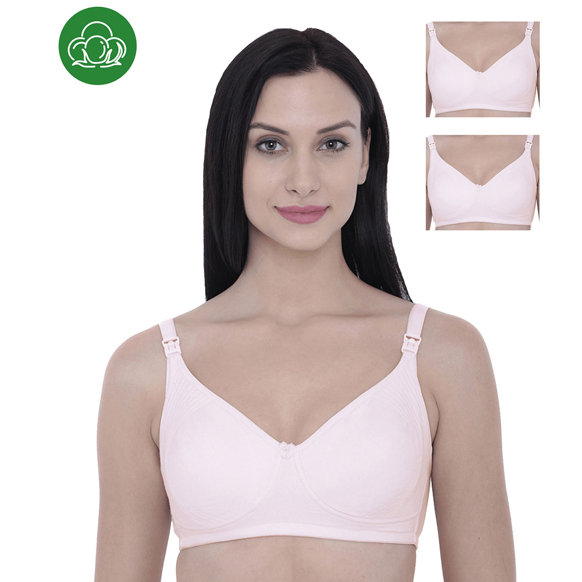 Buy Inner Sense Organic Cotton Antimicrobial Nursing Bra Pack of 3