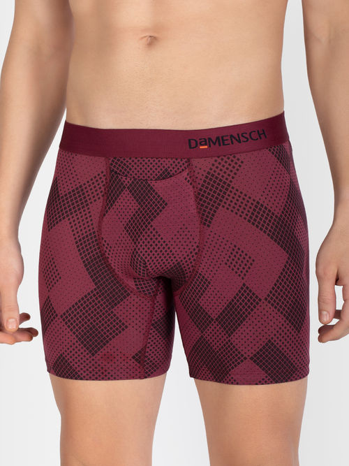 DaMENSCH Men's Regular Fit Cotton Pack of 2 Basic Printed Trunk