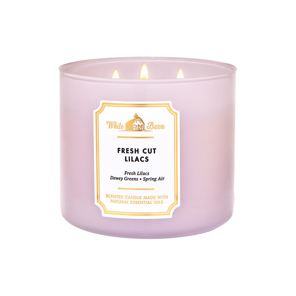 White Barn Bath & Body Works 3-Wick Scented Candle in Fresh Cut Lilacs 2019