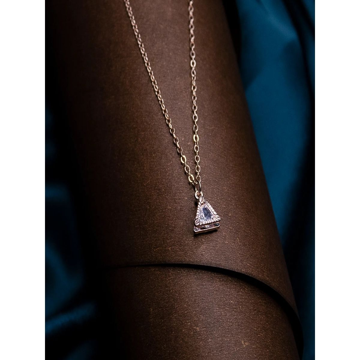 Buy Jewelz Alloy Anti Tarnish Gold Pendant Triangle Shape with