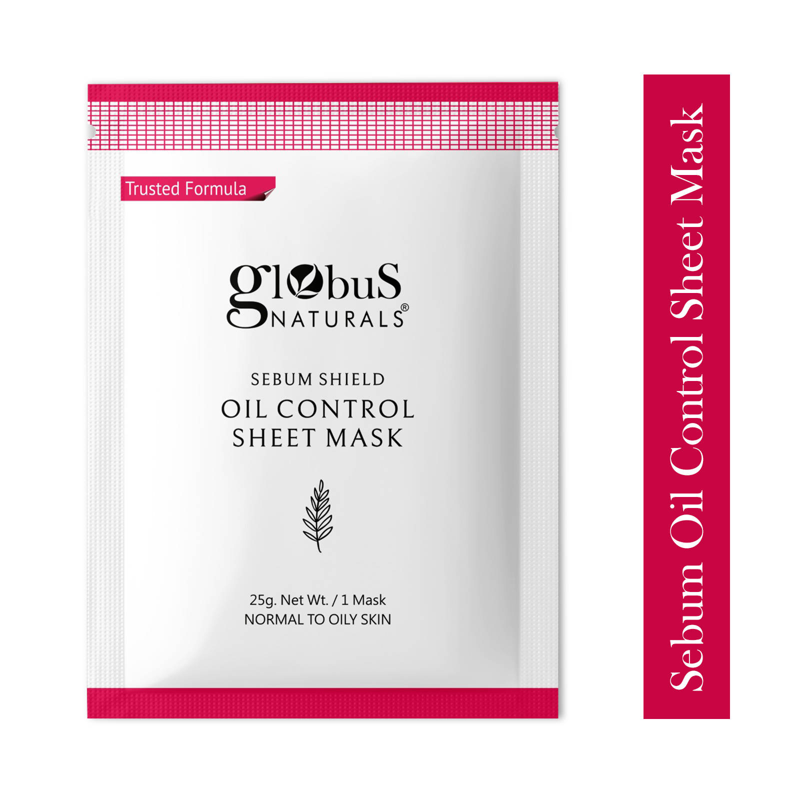 Globus Naturals Sebum Shield Oil Control Sheet Mask Suitable For Normal To Oily Skin