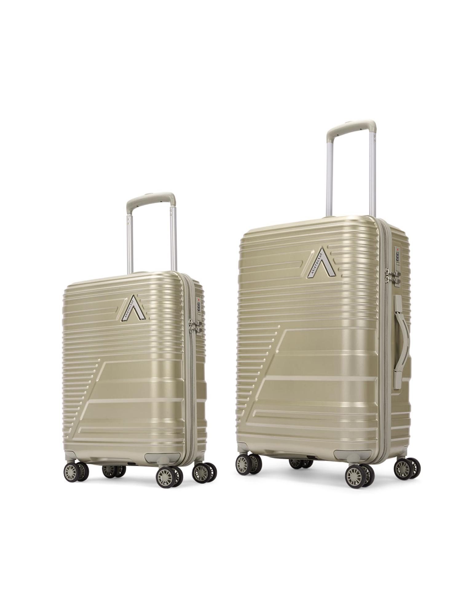 Buy Aristocrat Unisex Lineo Hard Luggage Trolley Bags - Gold (S/M