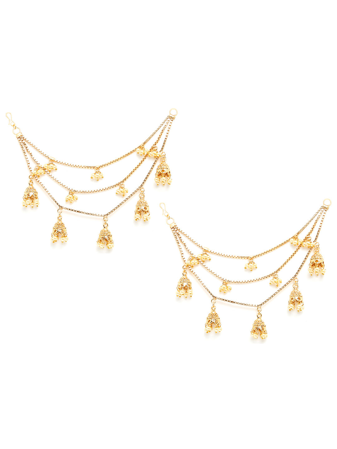 jhumki hair chain
