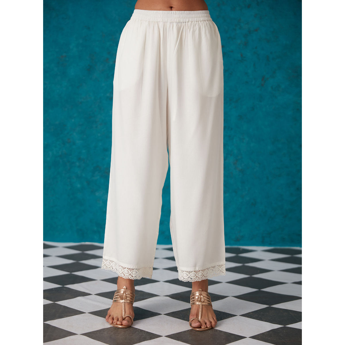 Buy Off-White Pants for Women by AVAASA MIX N' MATCH Online | Ajio.com