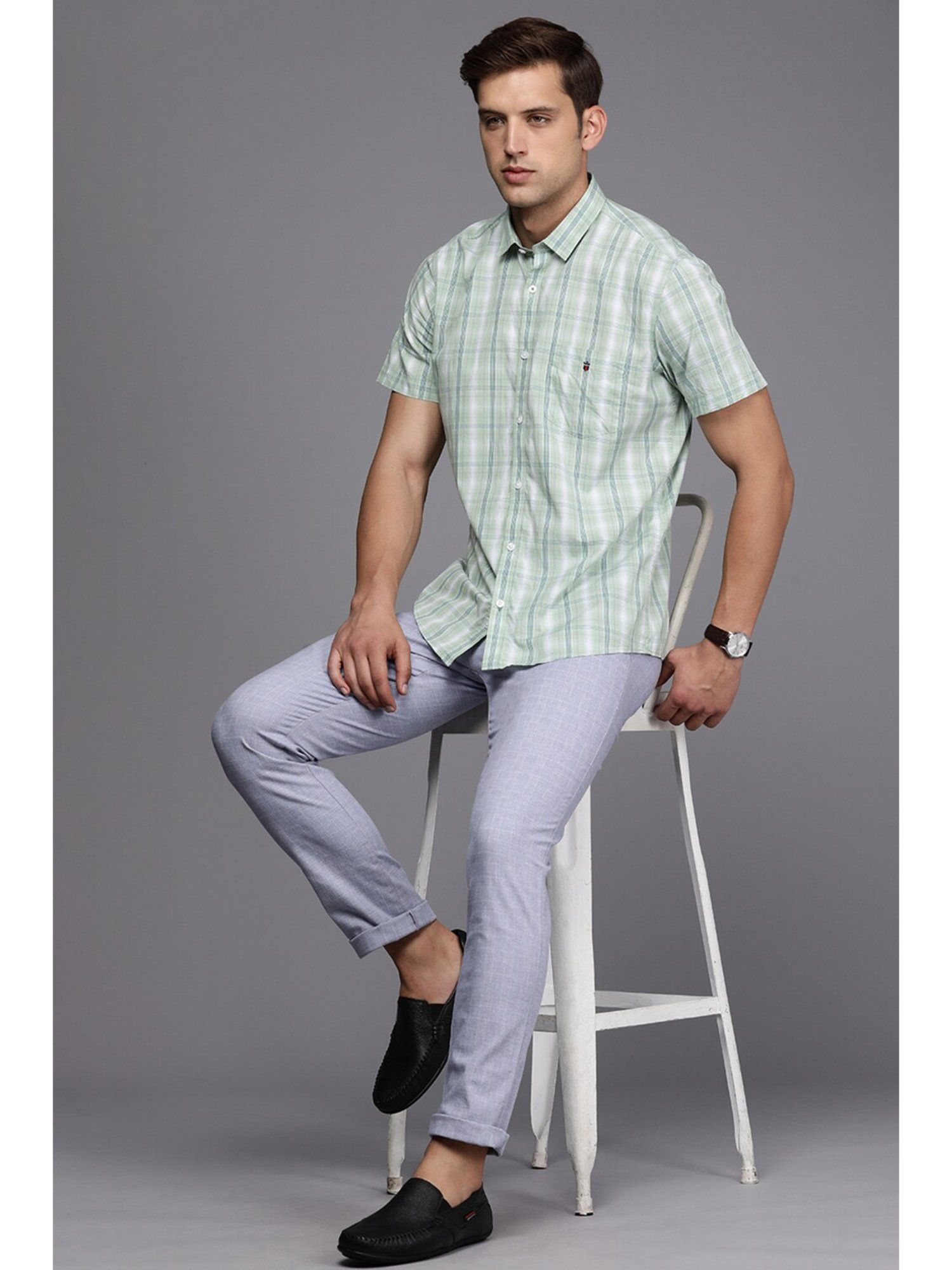 Buy Olive Green Shirts for Men by NETPLAY Online | Ajio.com