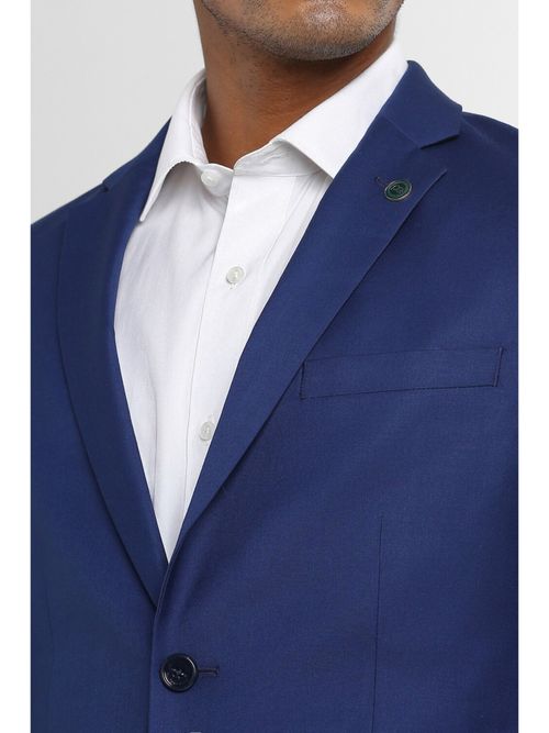 Buy Peter England Men Blue Solid Slim Fit Formal Two Piece Suit (Set of 2)  Online