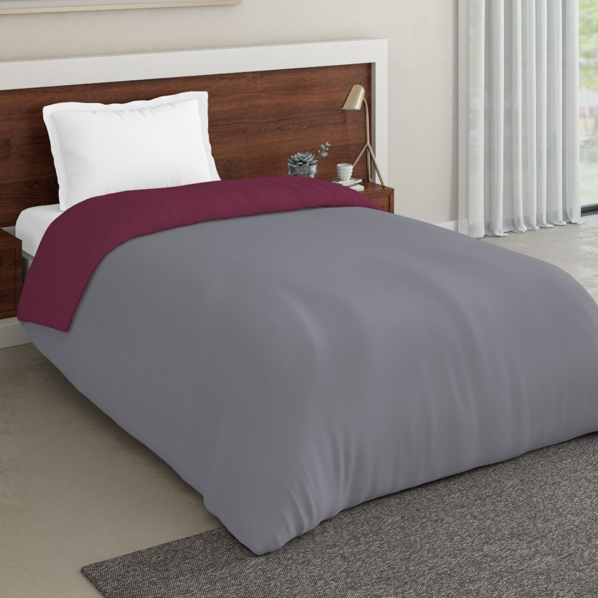 DDecor Live Beautiful Grey Polyester Single Comforter Buy DDecor Live