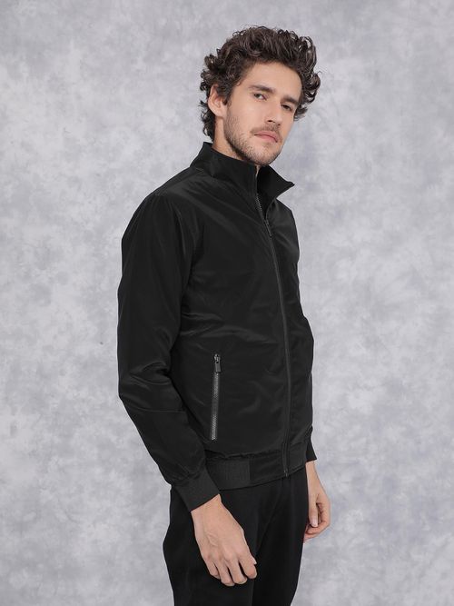 Buy CRIMSOUNE CLUB Men Black Bomber Jacket Online