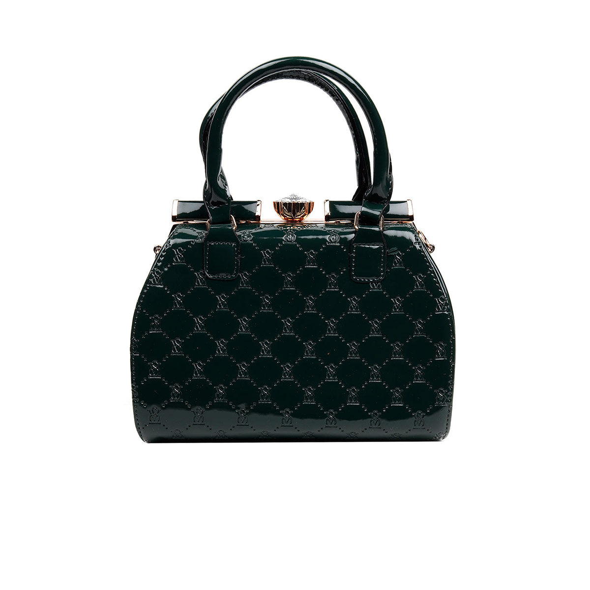 Buy Odette Green Solid Satchel Bag Online