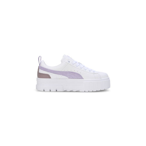Puma Mayze Womens White Purple Sneakers (UK 3)