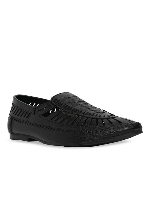 REGAL Men Black Ethnic Sandals - Main Image