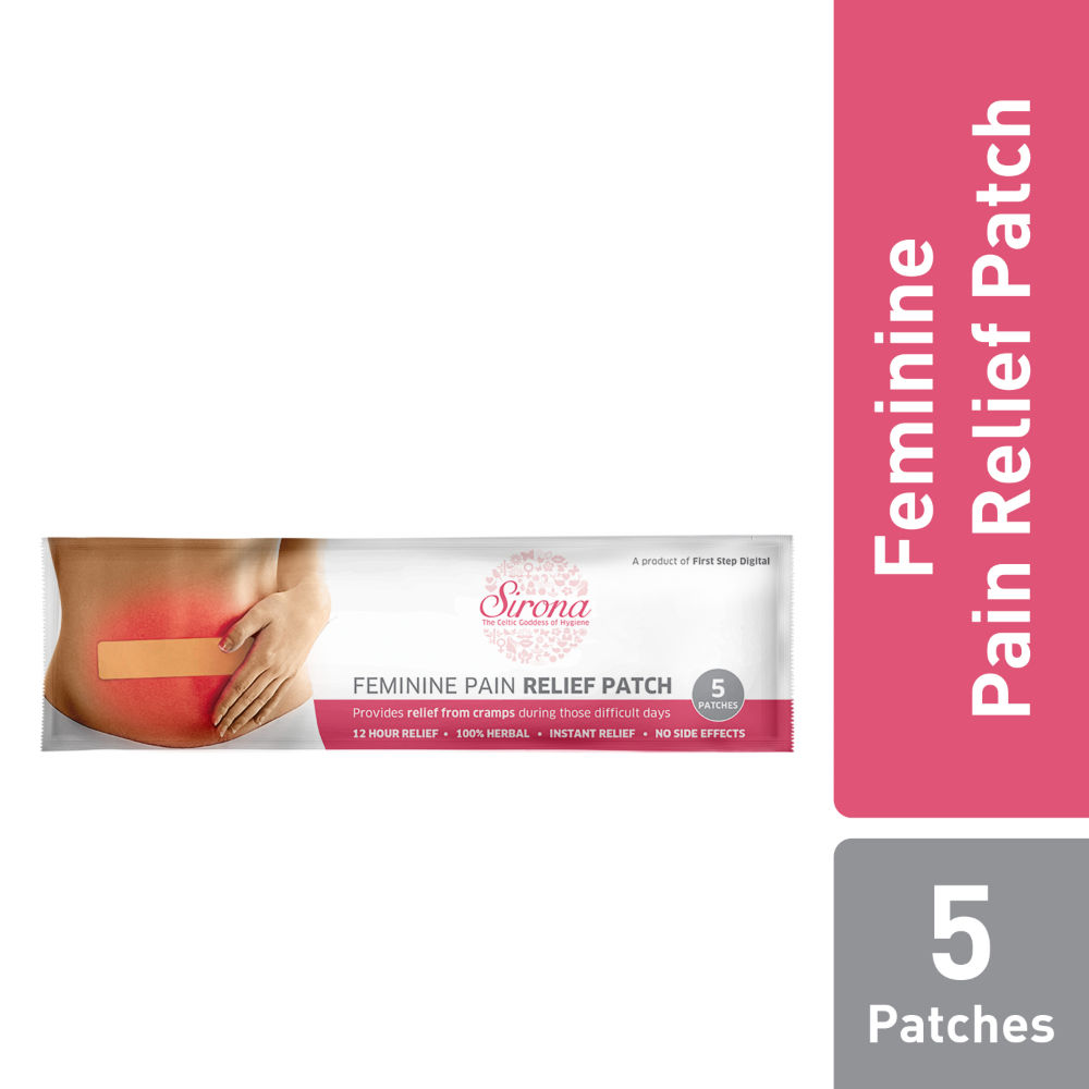 Sirona Feminine Pain Relief Patches For Period Pain & Menstrual Cramps (5 Patches)