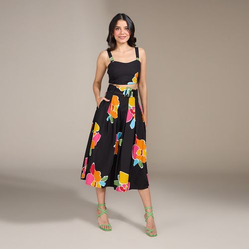 Twenty Dresses By Nykaa Fashion Color Your World Coord Set - Black (M)