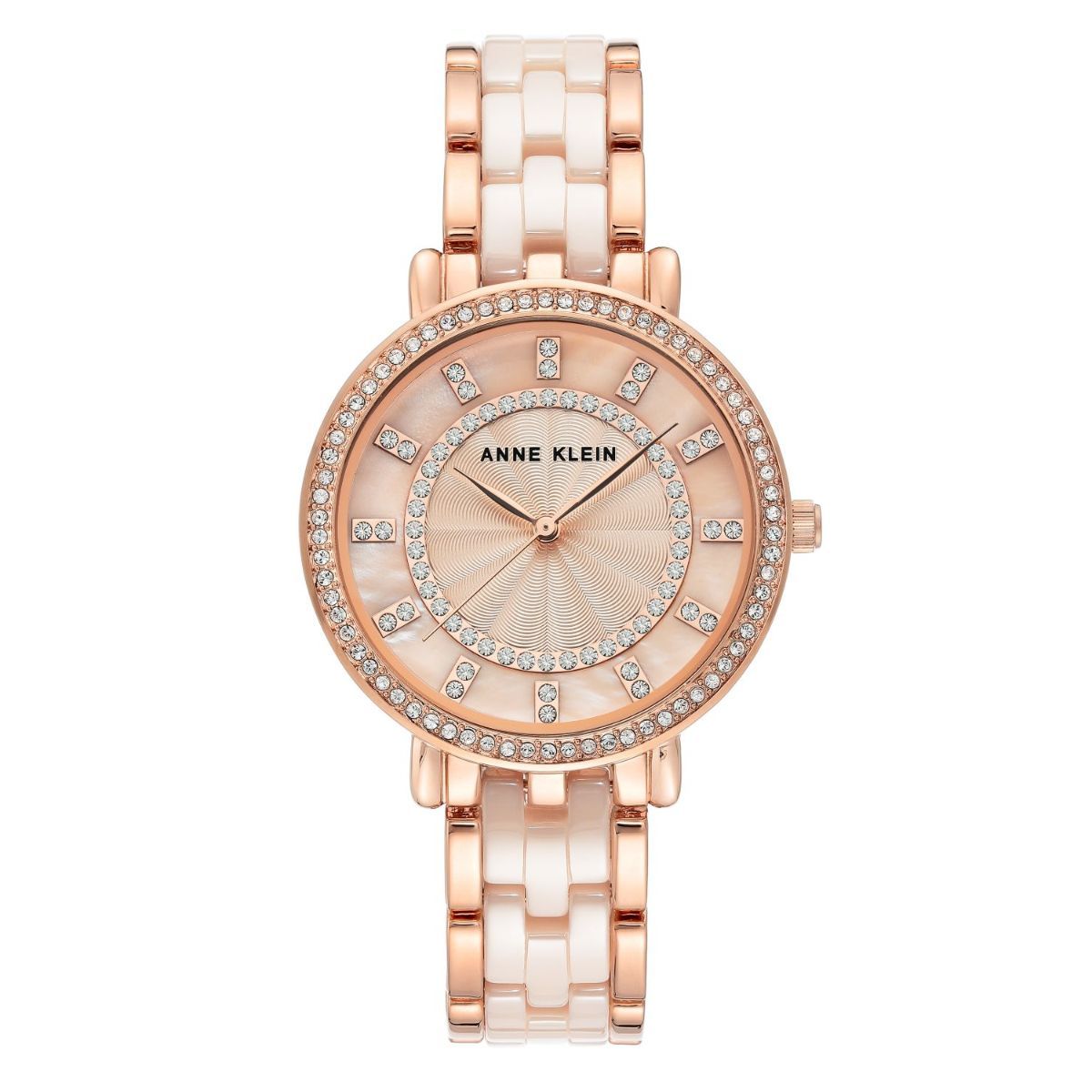 Anne klein women's watch cheap white and rose gold