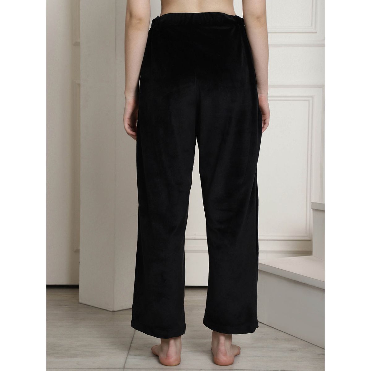 Secret Wish Black Velvet Lounge Pants Buy Secret Wish Black Velvet