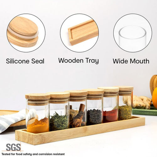 Buy Anko 90Ml Set Of 12 Glass Spice Jars for Kitchen Online