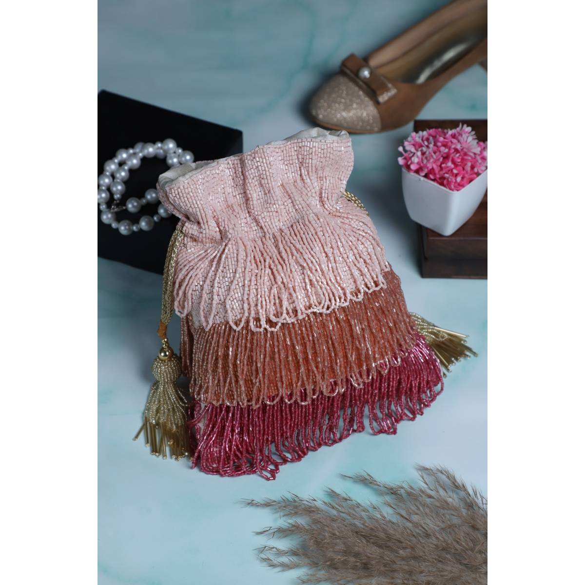 SWISNI Heavily Handmade Designer Potli (S)